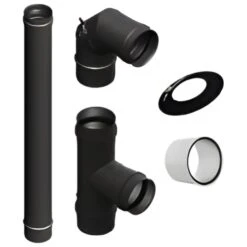 Pelletofenrohr - Anschluss-Set Hinten 80 Mm – Tecnovis TEC-Pellet