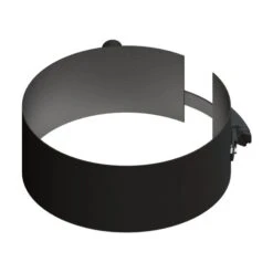 Pelletofenrohr - Befestigungsschelle + Gewindemuffe Schwarz - Tecnovis TEC-Pellet