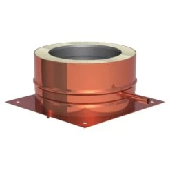 Grundplatte Für Sockelmontage Mit Kondensatablauf Seitlich Und 1/2“ Nippel Aus Kupfer - Tecnovis TEC-DW-Classic