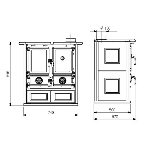 La Nordica Rosetta BII Holzherd 7,2 KW – Bild 3