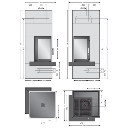 Oranier Club (W+) Kaminbausatz 7 KW – Bild 6