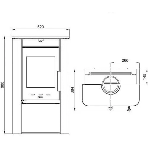 Haas Und Sohn PRUNUS Kaminofen 6 KW – Bild 2