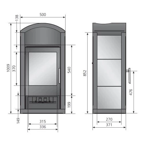 Justus Vegas Kaminofen 6 KW – Bild 3