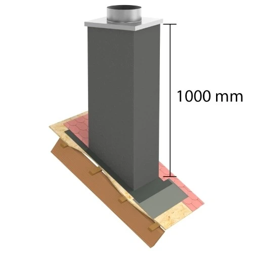 Kaminverkleidung Stülpkopf Furado L=1000 Mm "Lackiert" - Tecnovis TEC-LS-A