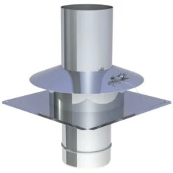 Kopfabdeckung Mit Mündungsrohr Aus Edelstahl Und Wetterkragen - Einwandig - Tecnovis TEC-PP