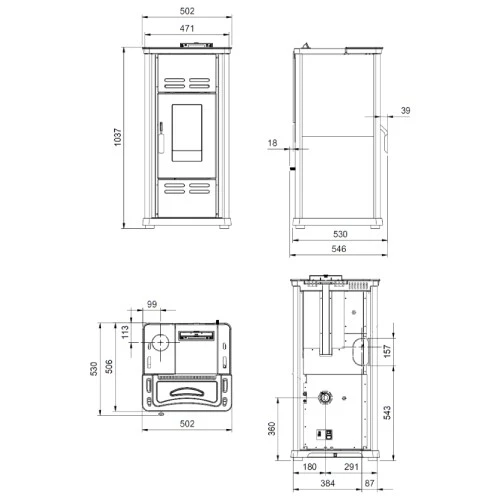La Nordica Extraflame Serafina Petra Evo Pelletofen 8 KW – Bild 3