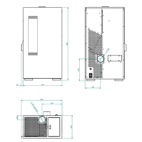 Wamsler Westminster Slim 5 Pelletofen 5 KW – Bild 3