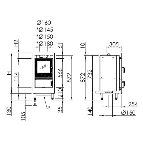 Spartherm Renova Cs-42 Heizeinsatz 6,5 KW – Bild 4
