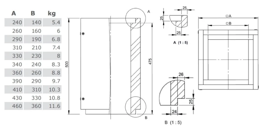 Leichtbauschornstein - Schachtelement 500 Mm Verschraubt - Tecnovis TEC-LS-F – Bild 3