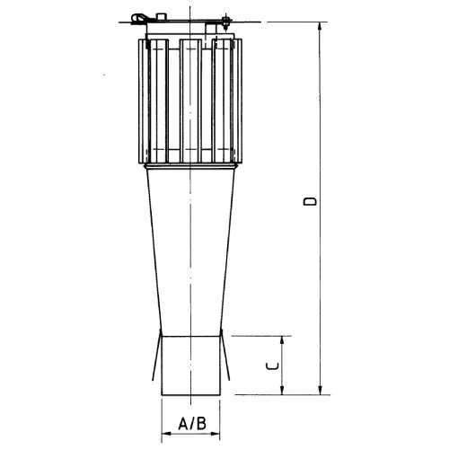 Schornsteinaufsatz Einwandig - Schlitz Haube - 800 Mm Höhe – Bild 2