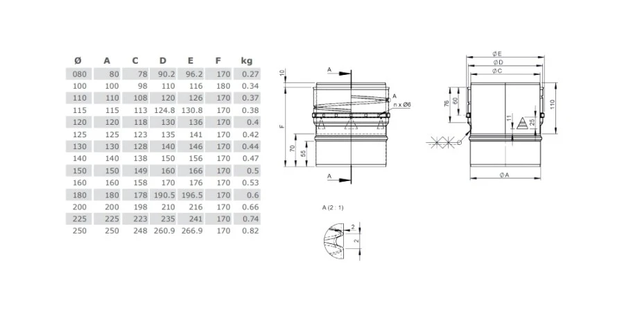 Adapter Übergang Starr Auf Flexibel - Tecnovis TEC-FLEX – Bild 2
